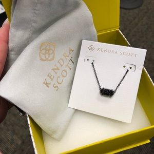 Kendra Scott Drusy Ever Necklace Gunmetal NWT